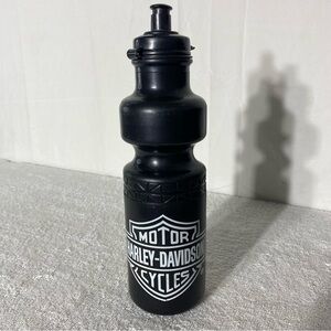 Harley-Davidson Black Plastic W Grey Logo Water Bottle